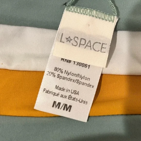 L Space Color Block Rebel Stripe Portia Bottom Women's Size M - Picture 4 of 4